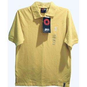 NWT Southpole XL Light Yellow Short Sleeve 100%Cotton  Pique Polo Embroided Logo